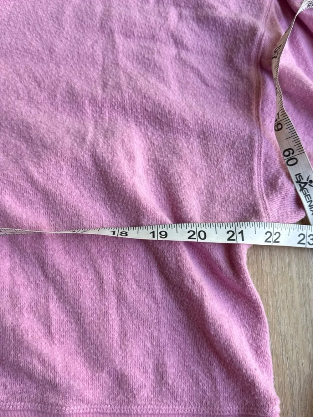 Alo Women’s Pink Button-Detail V-Neck Long Sleeve Top M